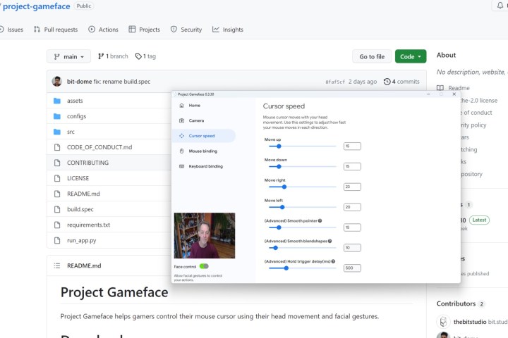 Google's Project Gameface اصلاحاتی برای سرعت مکان نما دارد.