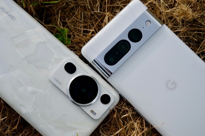 The Huawei P60 Pro with the Google Pixel 7 Pro.