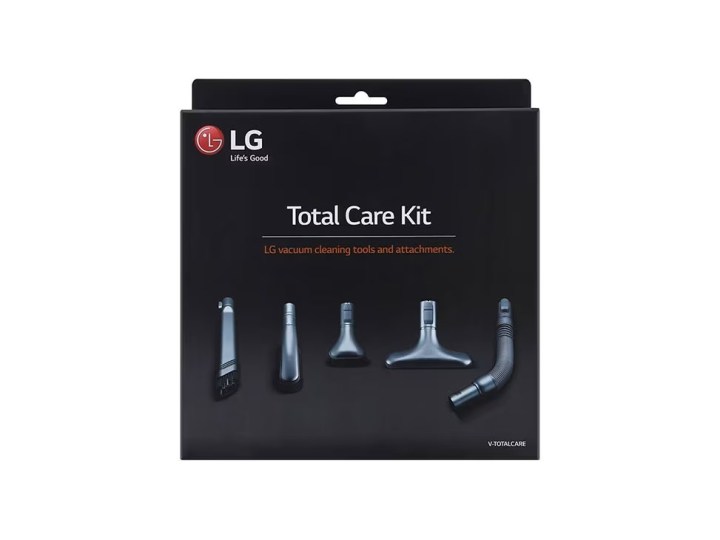 Imagem do produto LG CordZero Total Care Tool Kit com anexos.