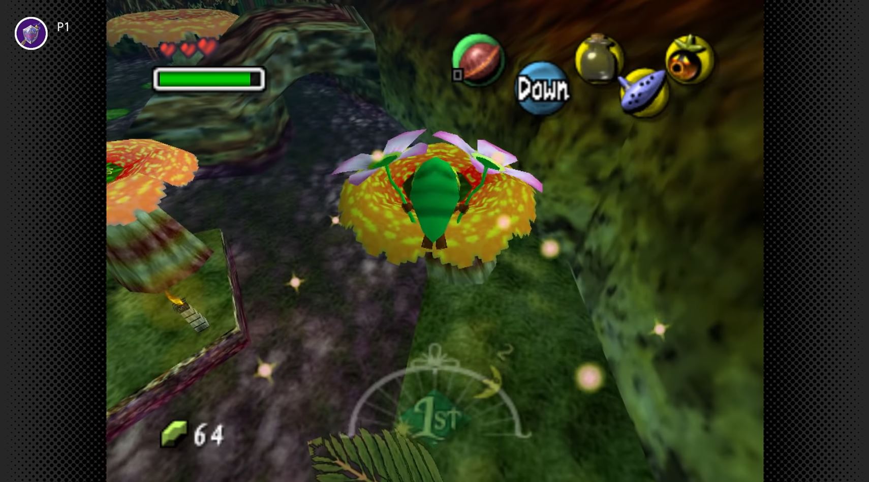 Deku Link gameplay from Majora's Mask.