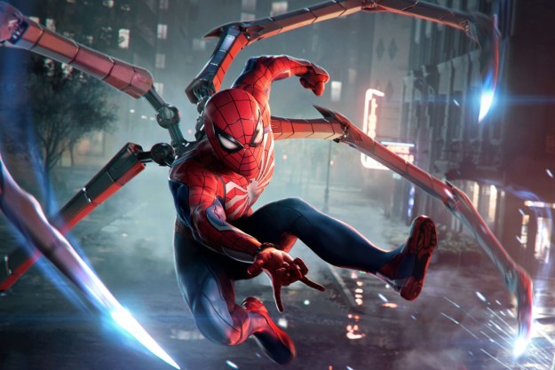 Спайдърмен атакува враговете в Spider-Man 2 на Marvel