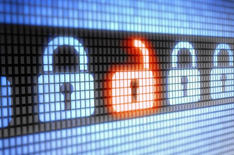 Open padlock cybersecurity