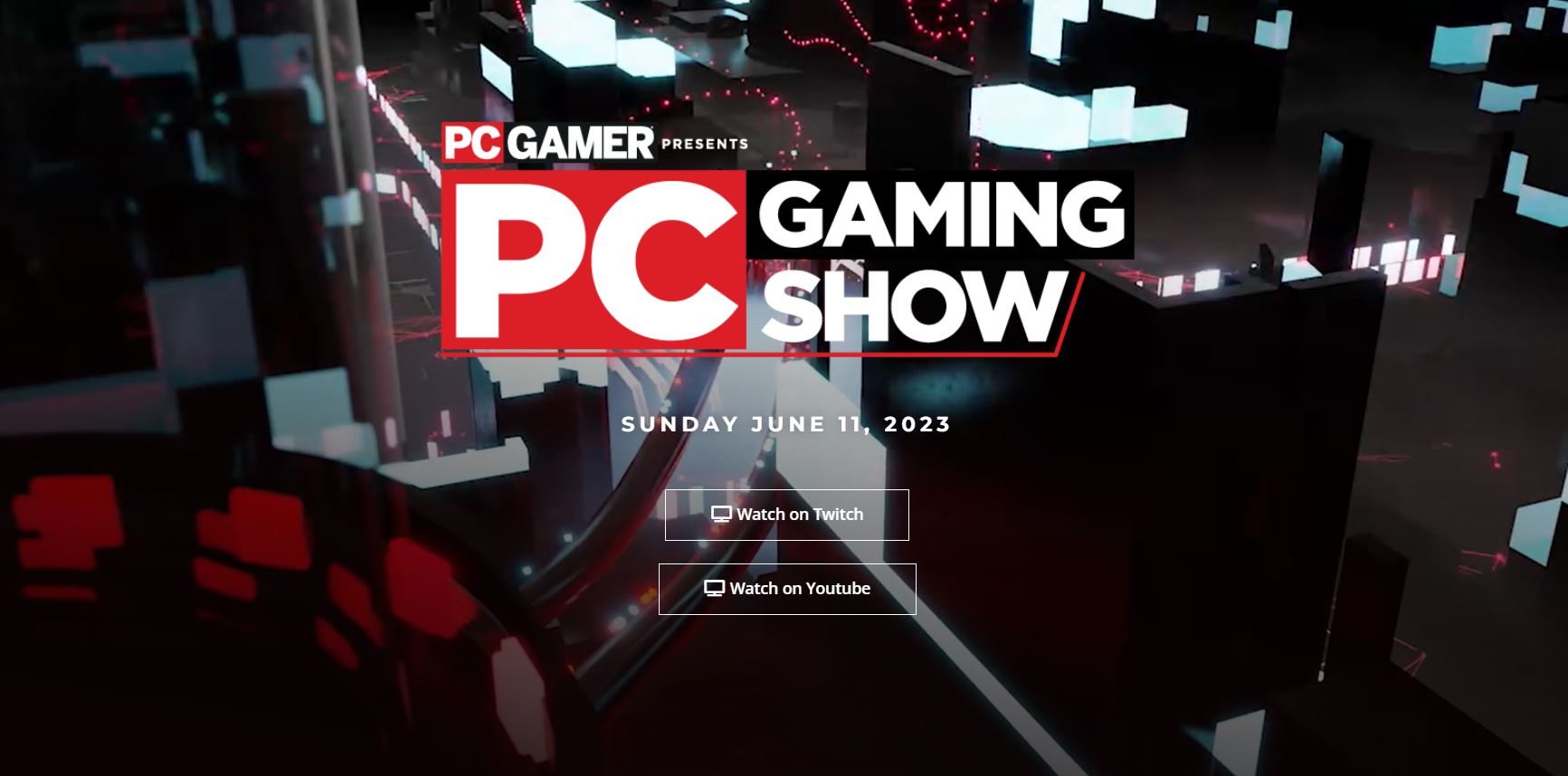 Data e hora do PC Gaming Show 2023.