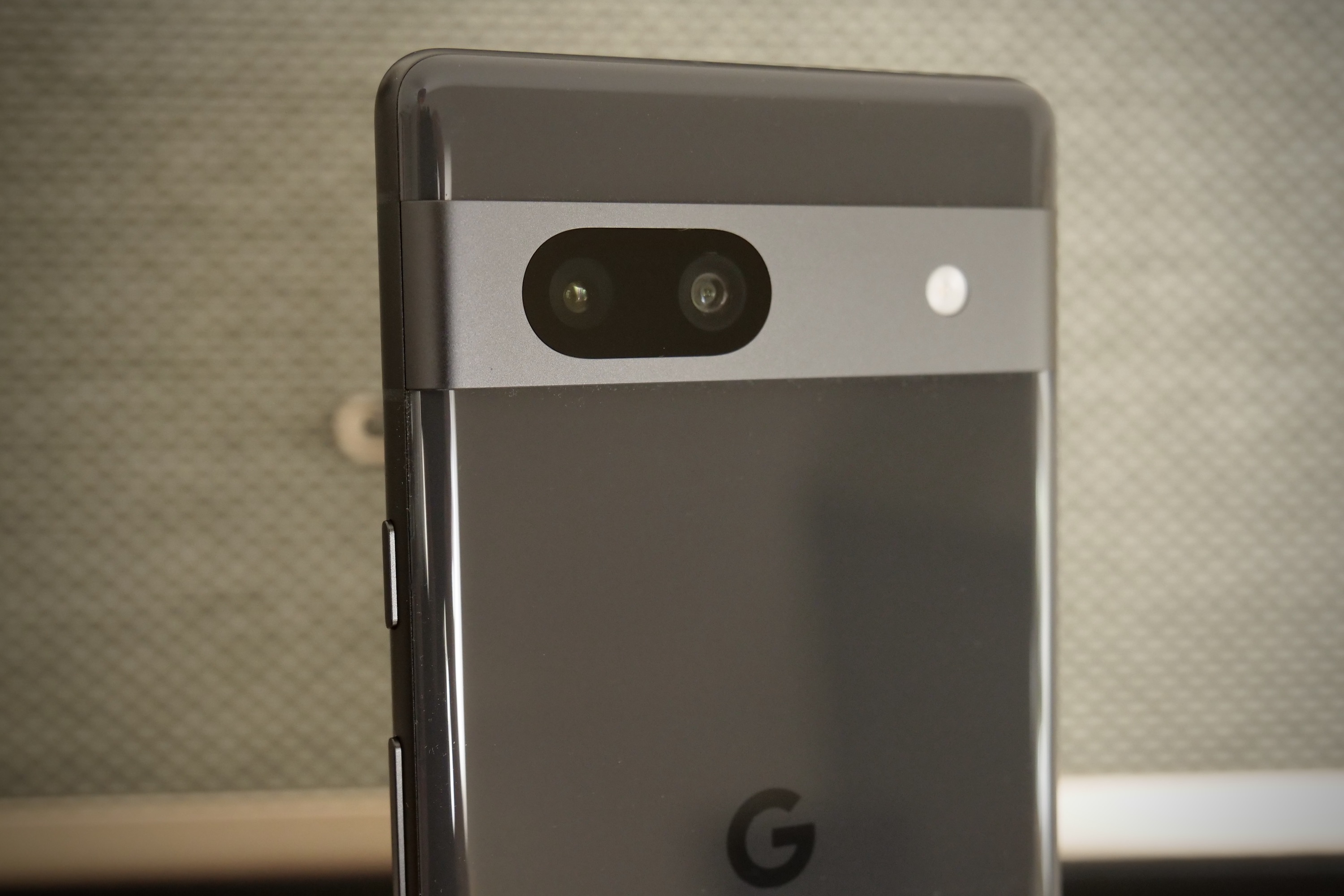 The Google Pixel 7a's camera module.