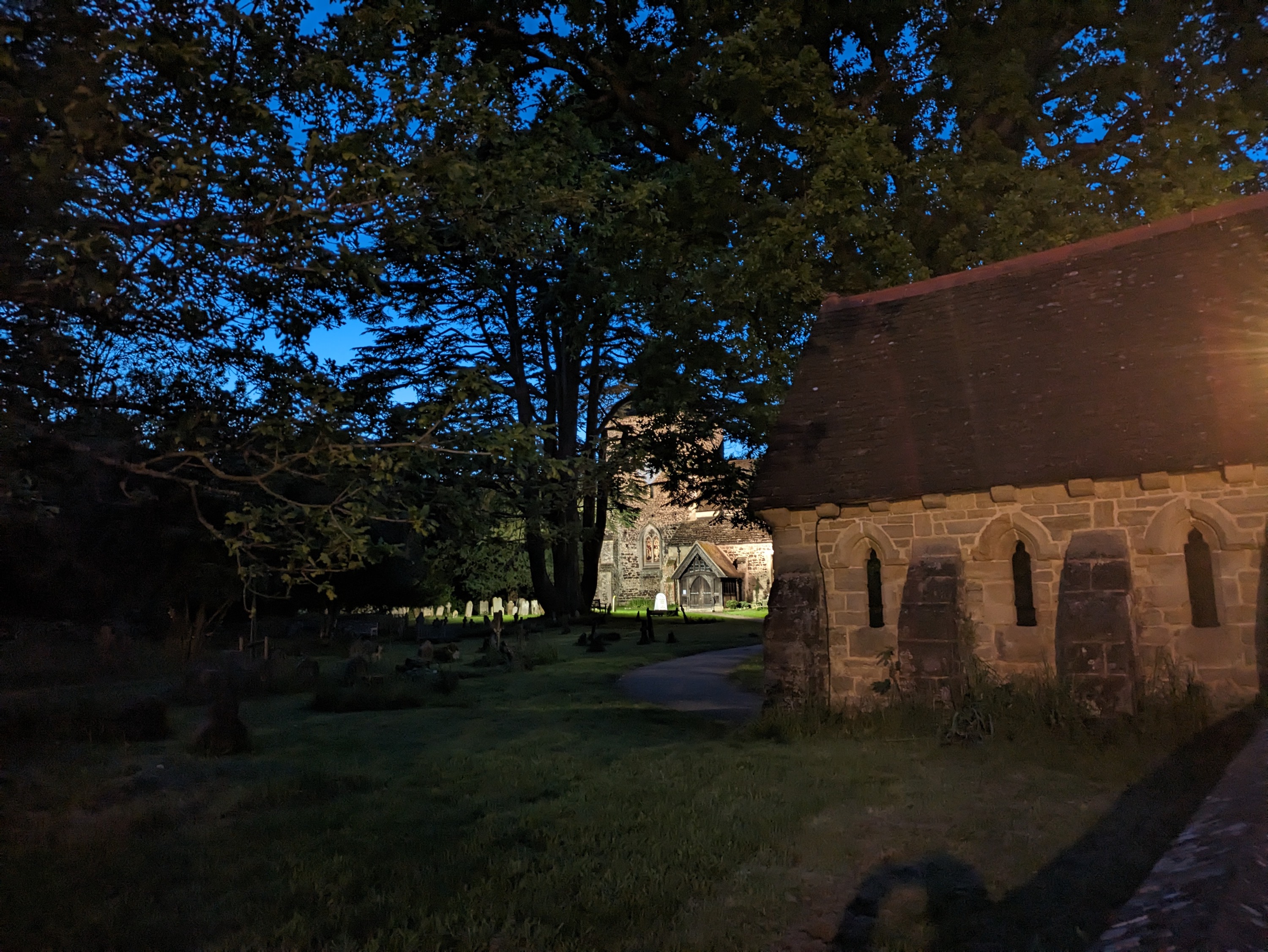 عکس گرفته شده با دوربین اصلی Pixel 7a در حالت شب.