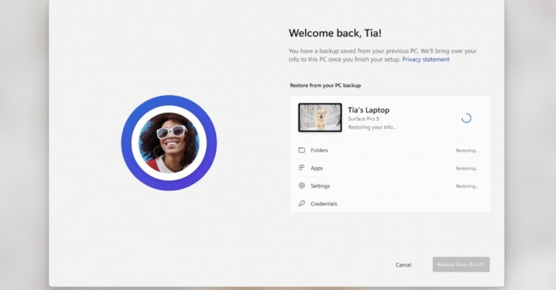 The new Windows 11 Backup App takes another cue from the
Mac