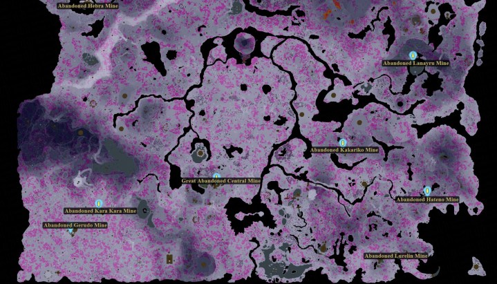 A map of the depths showing construct locations.