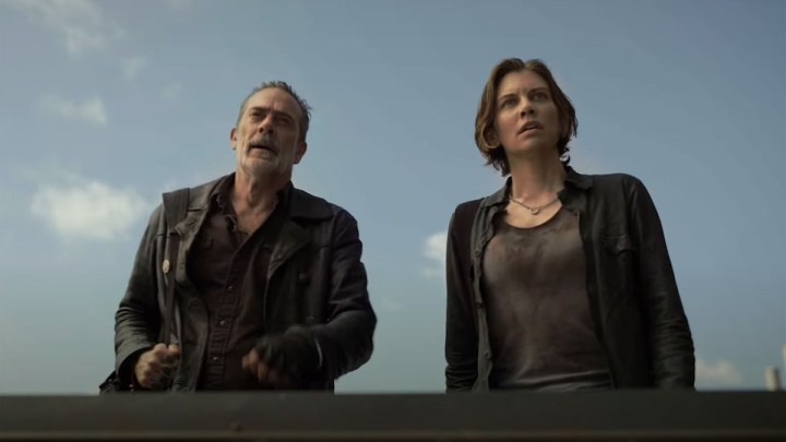 Lauren Cohen and Jeffrey Dean Morgan in The Walking Dead: Dead City.