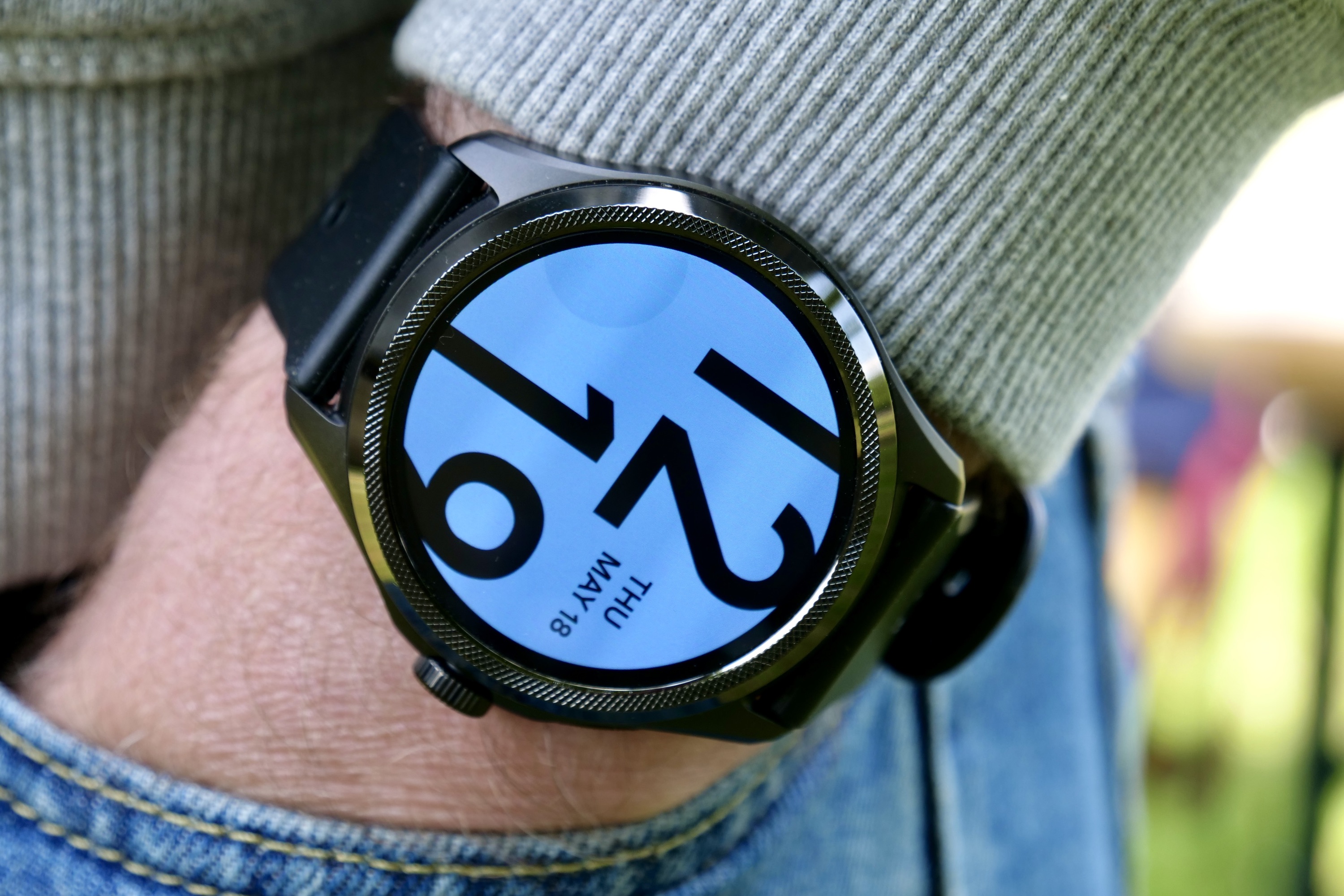 The Mobvoi TicWatch Pro 5 on a person's wrist.