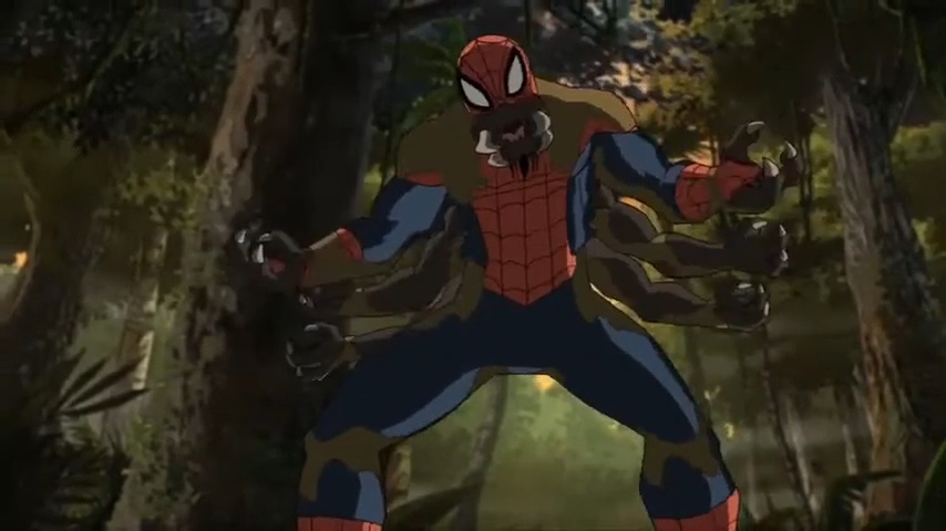 Homem-Aranha com seis braços em "Ultimate Spider-Man".