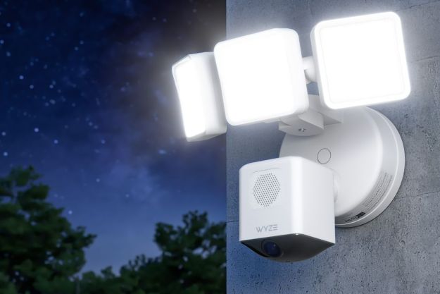 The Wyze Cam Floodlight Pro installed on a wall.