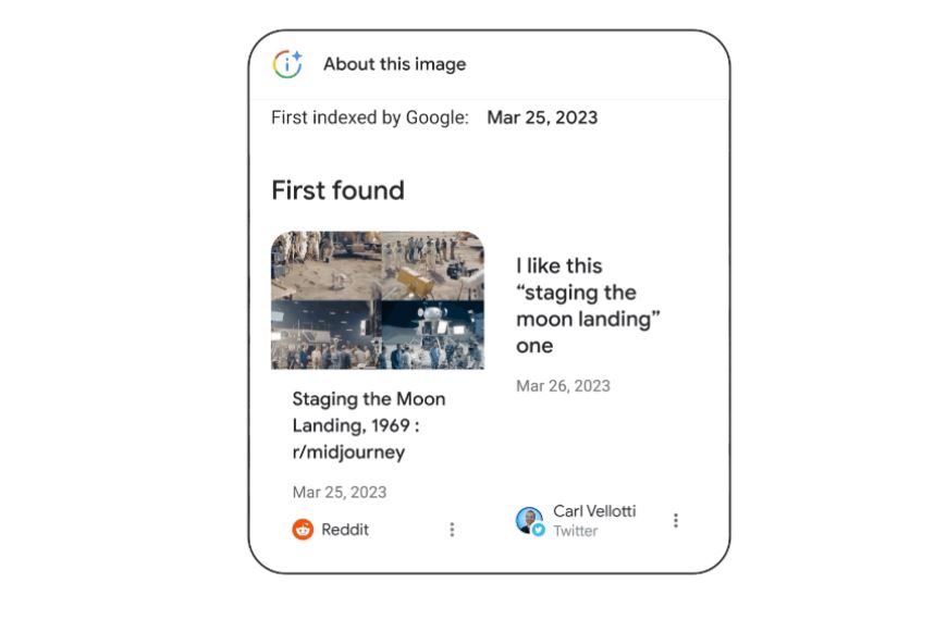Google's about this image feature will tell users if an image is AI generated. 