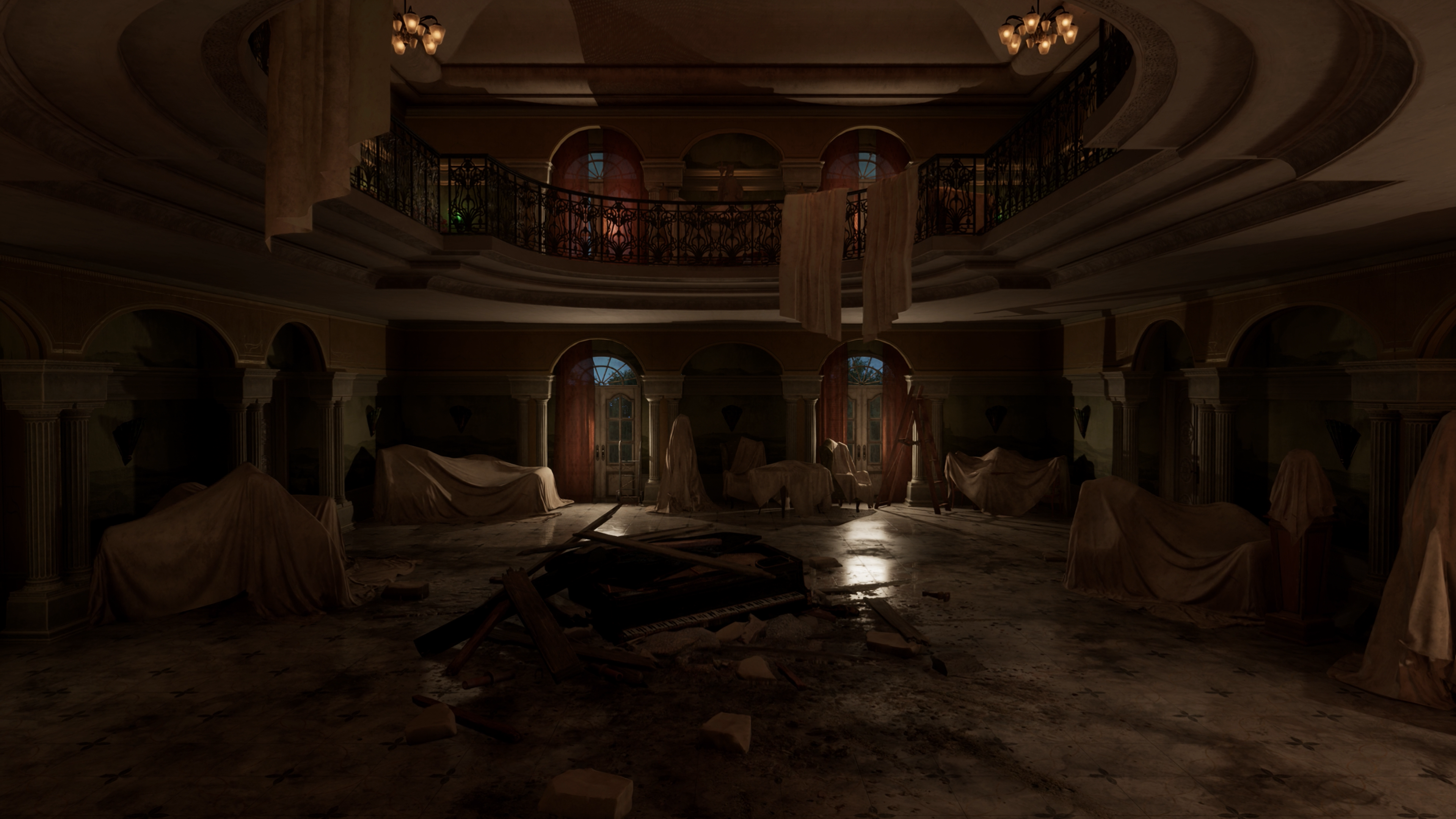 A mansion appears in Alone in the Dark.