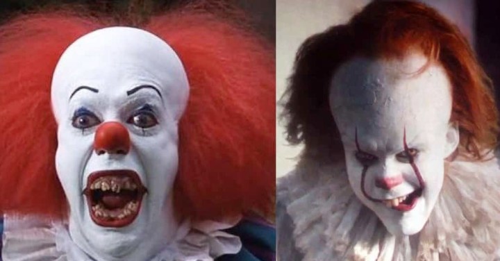 The two Pennywises in the It movies.