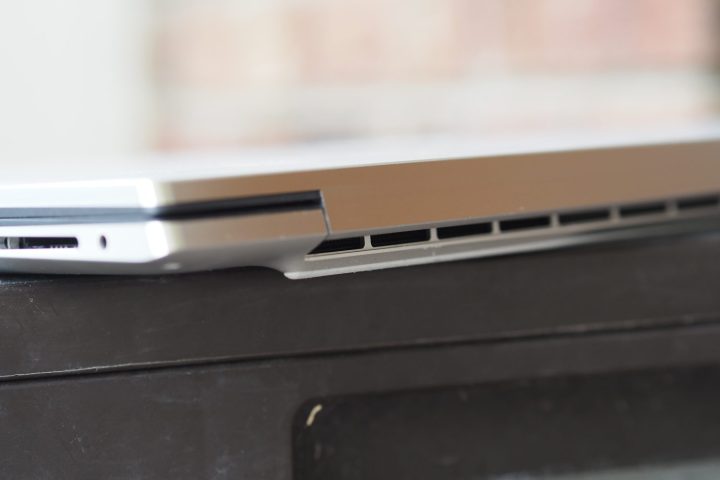 Dell XPS 17 9730 rear view showing vents.
