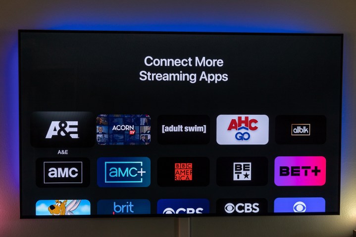 Aplicativos de streaming que podem ser conectados à Apple TV.