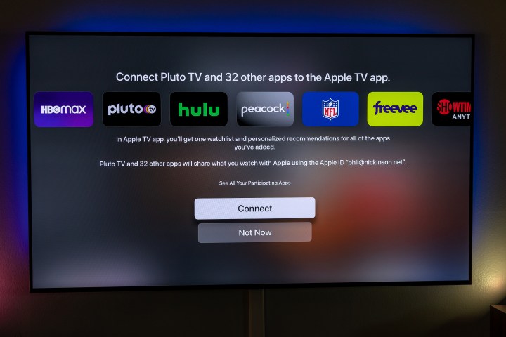 Conecte outros aplicativos à Apple TV.