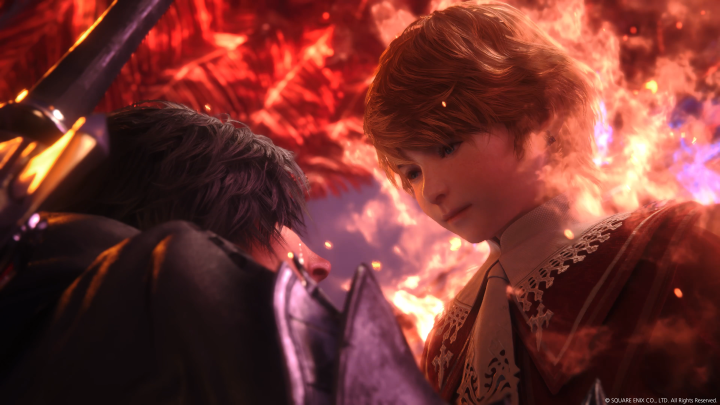 Joshua speaks to Clive in Final Fantasy XVI.