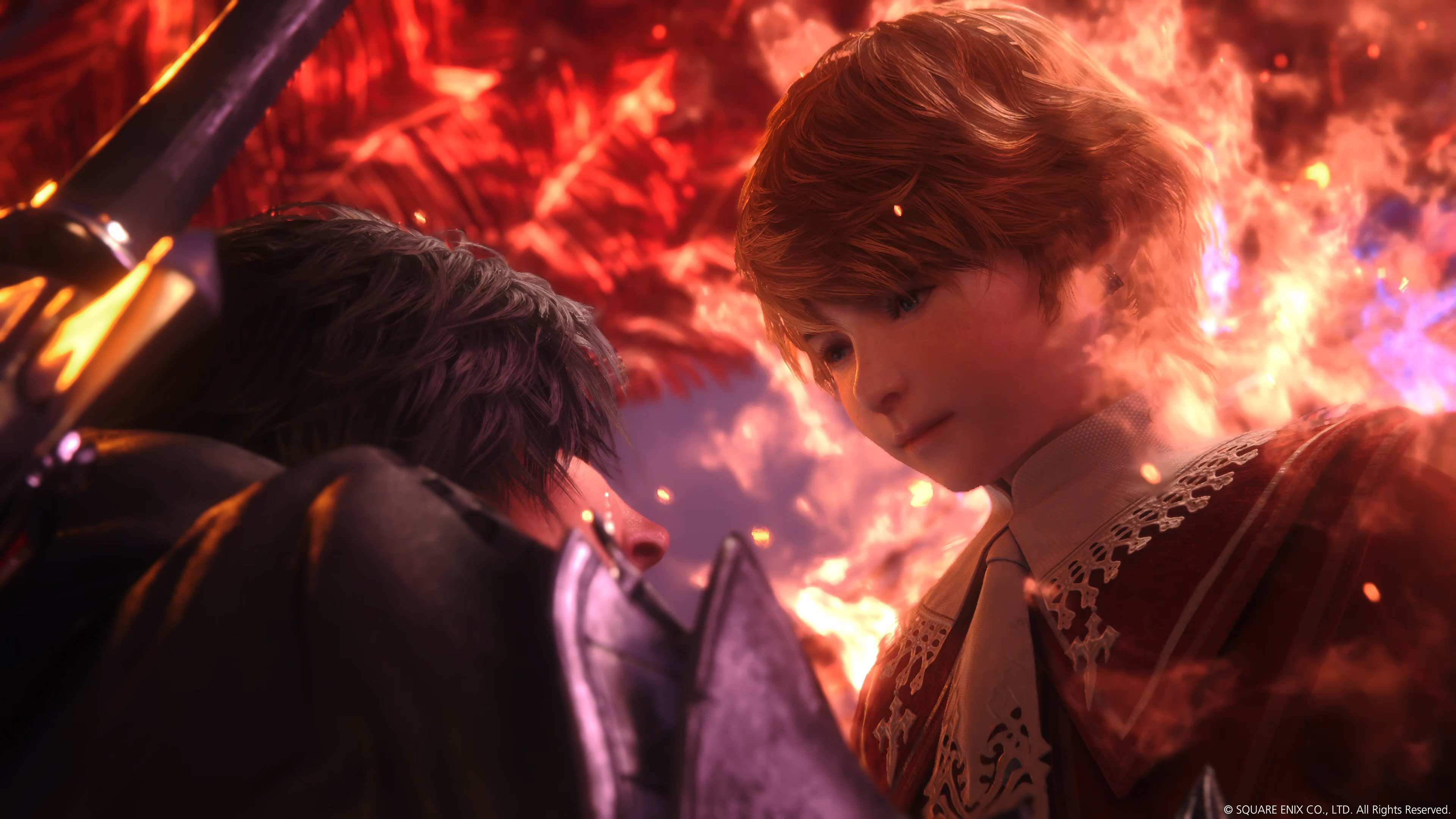 Joshua fala com Clive em Final Fantasy XVI.