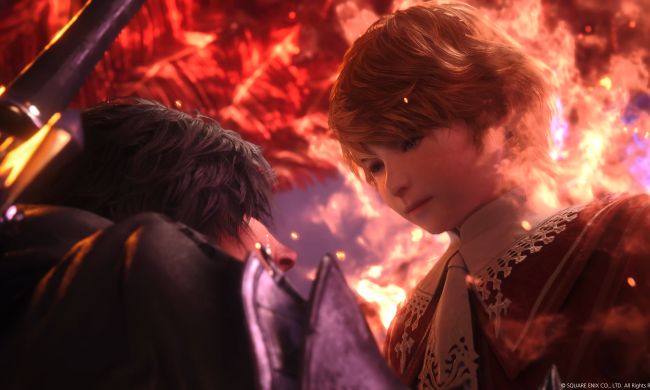 Joshua speaks to Clive in Final Fantasy XVI.