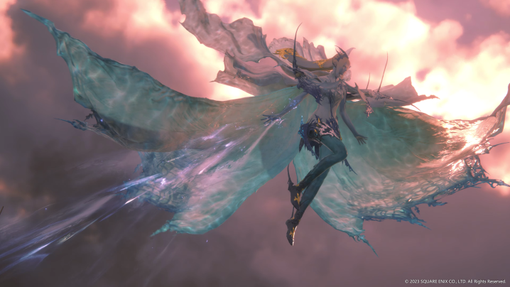 Shiva floats in the air in Final Fantasy XVI.