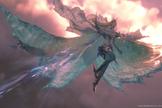 Shiva floats in the air in Final Fantasy XVI.