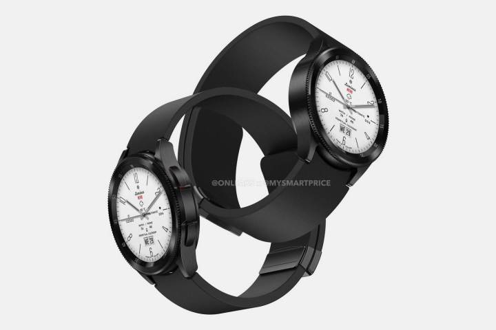 Leaked renders of the Samsung Galaxy Watch 6 Classic.