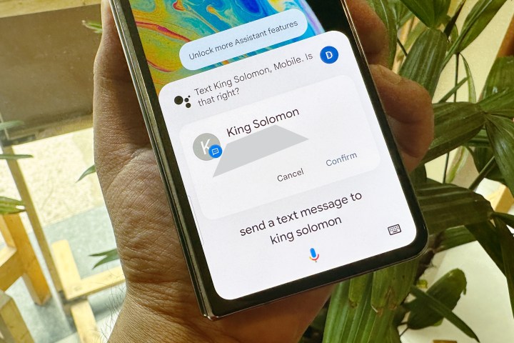 Google Assistant messaging shortcut
