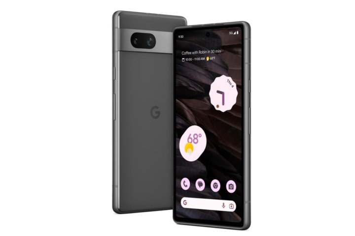 The Google Pixel 7a in Charcoal.