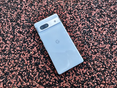 Google Pixel 7a laying on ground