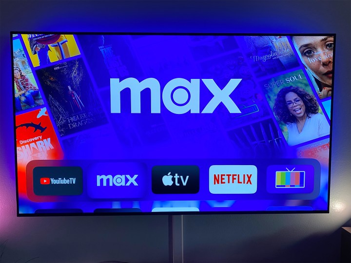 L'application Max vue sur Apple TV.