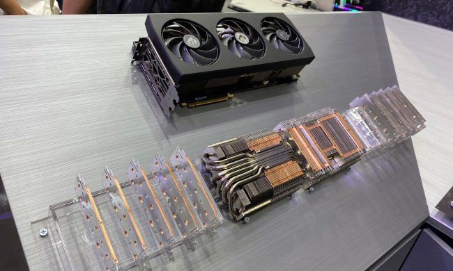 A cooler design for a graphics card.