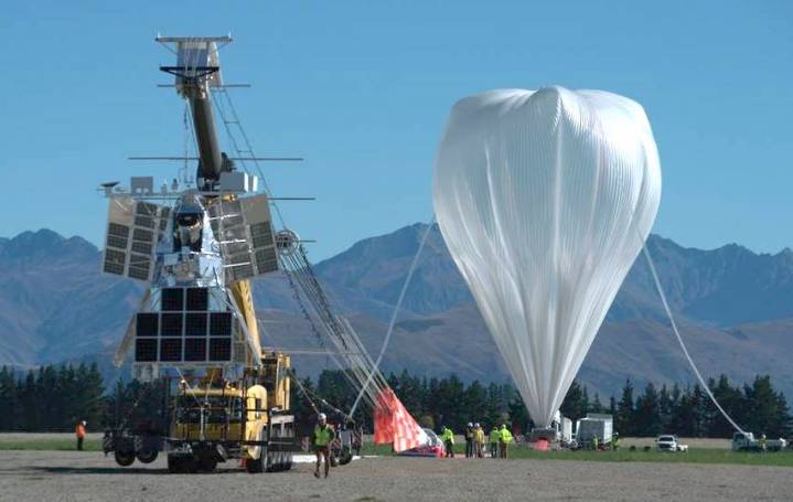 NASA preps one of its high-altitude balloons for launch.