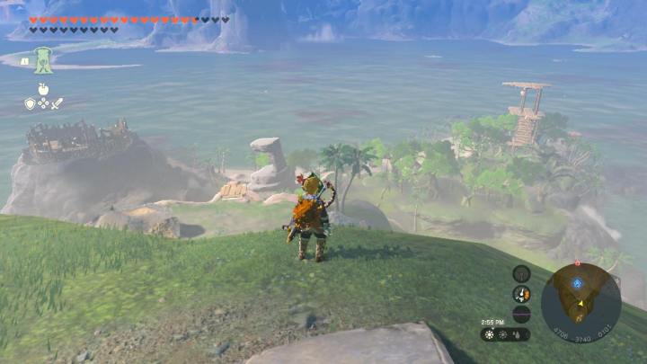 Link looks out over Eventide Island in The Legend of Zelda: Tears of the Kingdom.