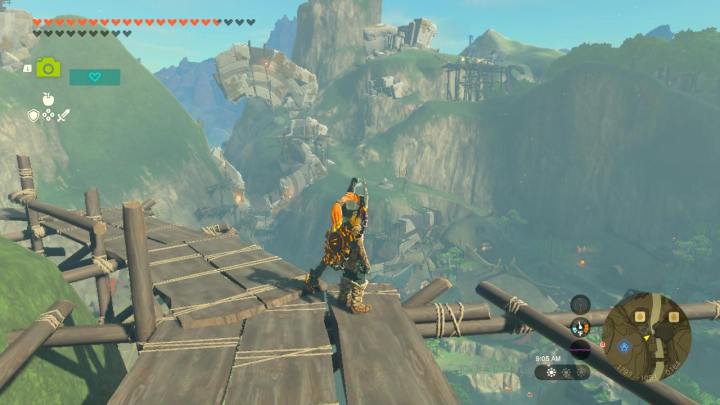 Link looks down at Kakariko Village in The Legend of Zelda: Tears of the Kingdom.