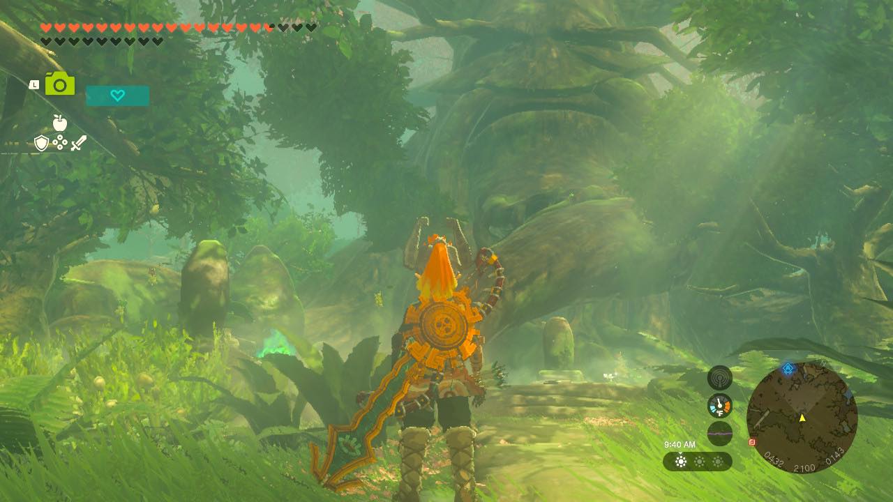 Link explora a Floresta Perdida em The Legend of Zelda: Tears of the Kingdom.