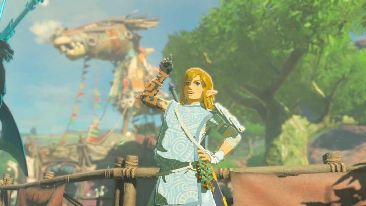 Link wears Mystic armor in The Legend of Zelda: Tears of the Kingdom.