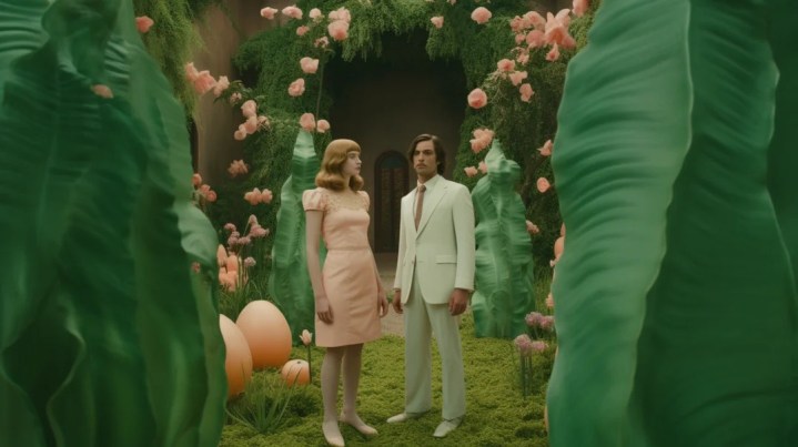 Adam and Eve in the garden in Wes Anderson's The Bible.