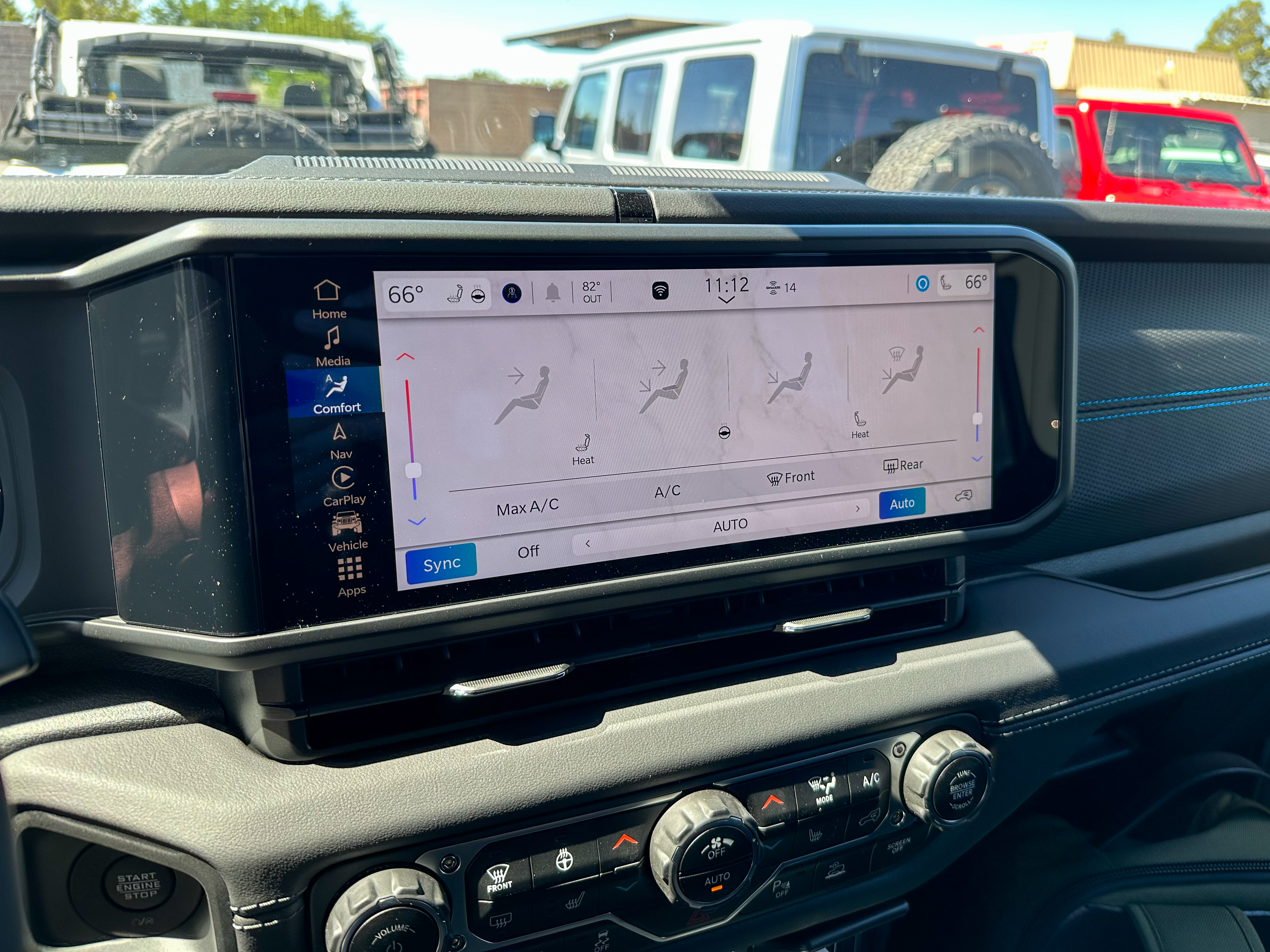 Infotainment screen in the 2024 Jeep Wrangler 4xe.