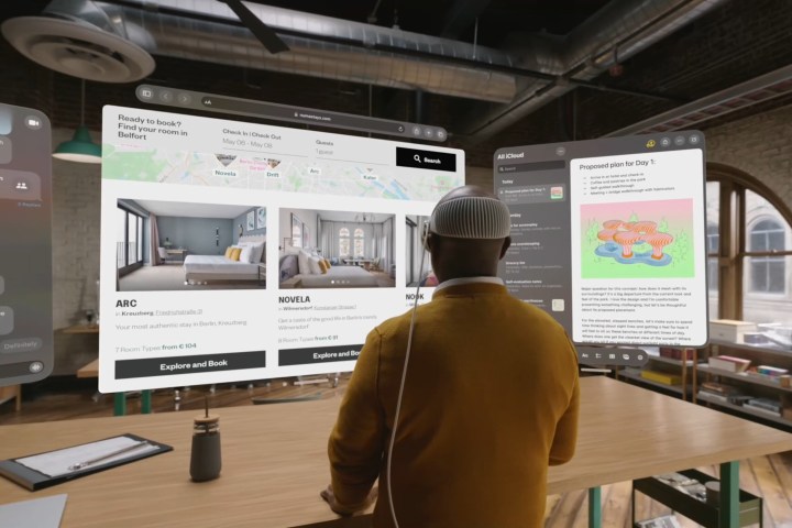 Apple Vision Pro صفحات مجازی را برای مک شما فراهم می کند.