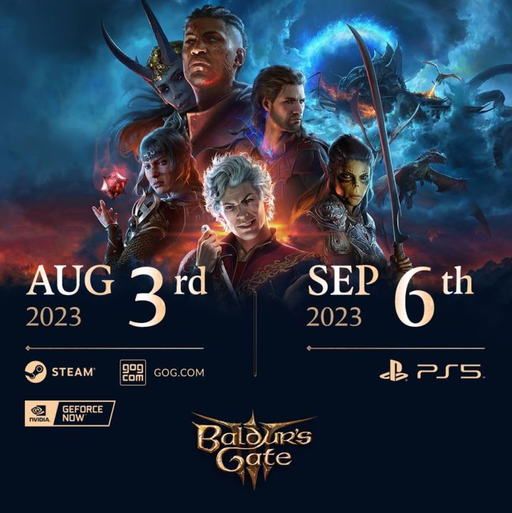New release date key art for Baldur's Gate 3