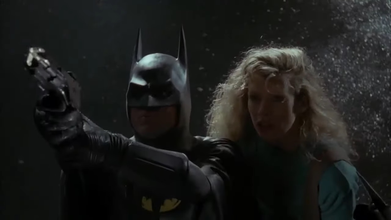 Batman e Vicki Vale em "Batman" (1989).