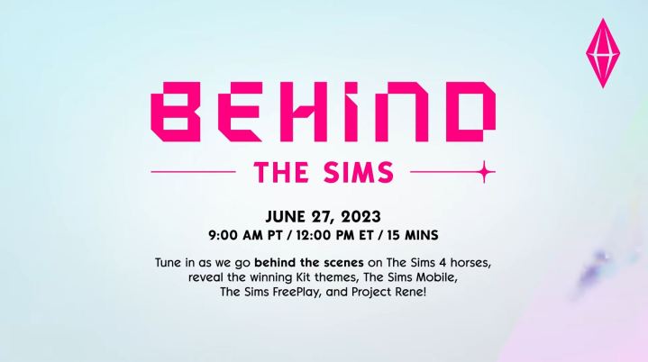 Key art for the Behind the Sims event