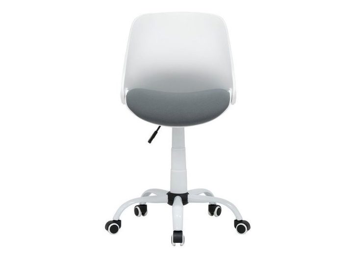 A Calico Designs - Cadeira Tarefa Dobrável Back Office - Branca voltada para o usuário em potencial, ninguém sentado nela.