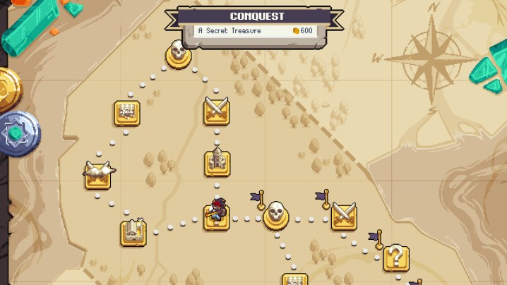 O mapa de conquista em Wargroove 2