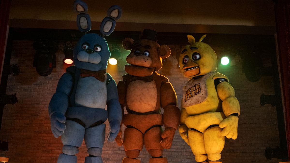 Tres de las criaturas de Five Nights at Freddy's.