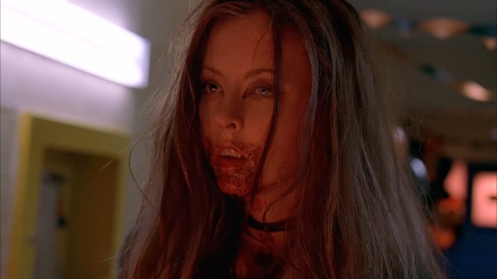 Ginger with blood on her lips in "Ginger Snaps."