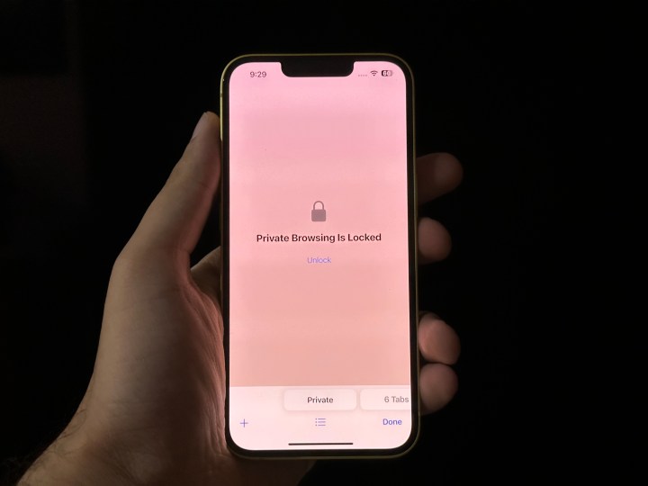 Fenêtre privée dans Safari sur iOS 17.
