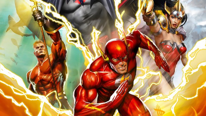 O Flash na arte promocional do Flashpoint Paradox.