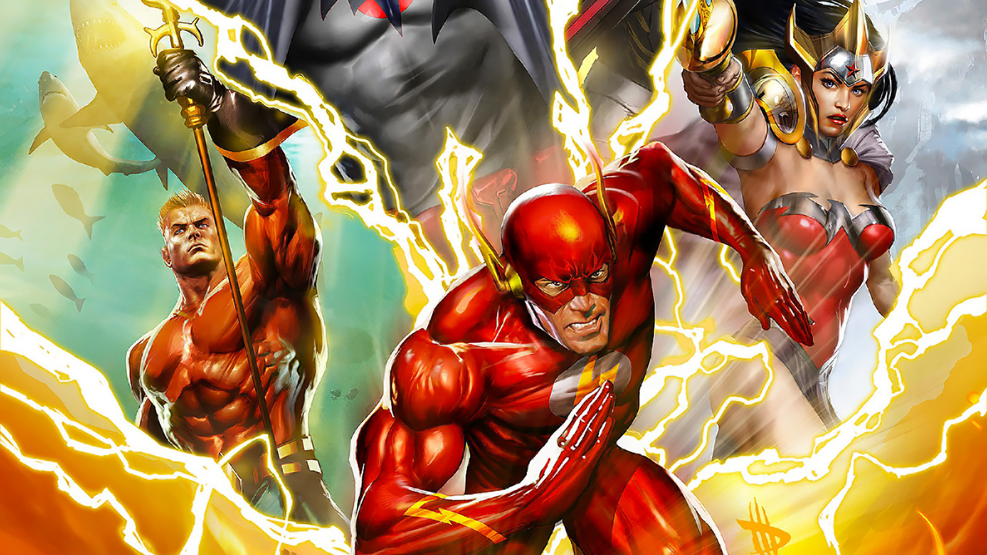 The Flash in promotional art for the Flashpoint Paradox.